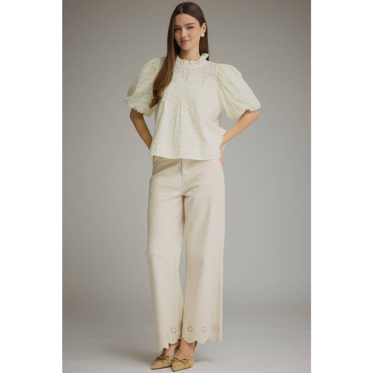Southern Grace Eyelet Top