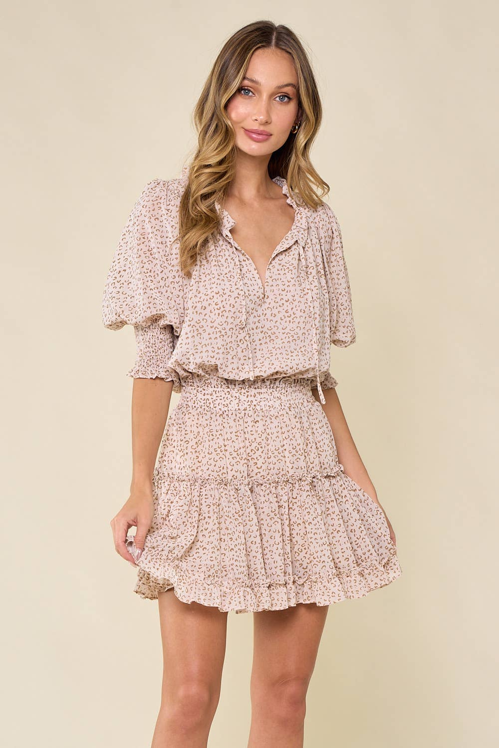 The Blushing Leopard Dress