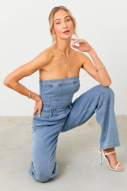 The Darling Denim Jumpsuit