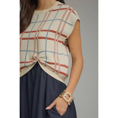 The Blue Plaid Mini Dress