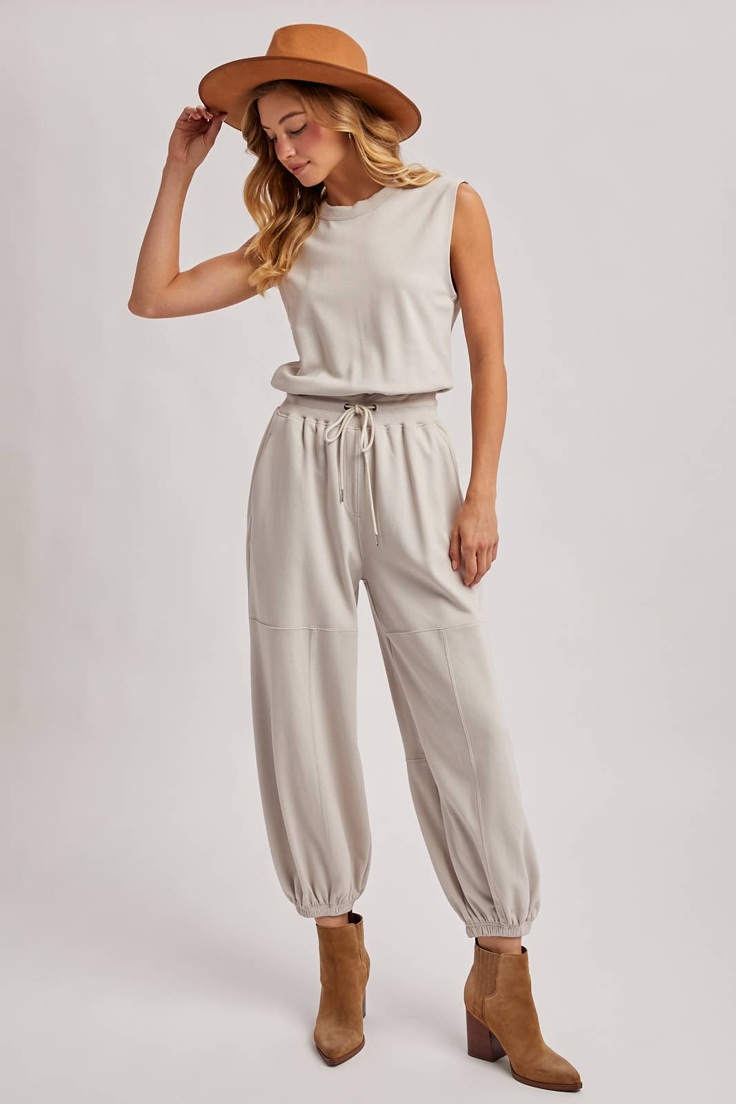 Off Duty Jogger Set- Bone