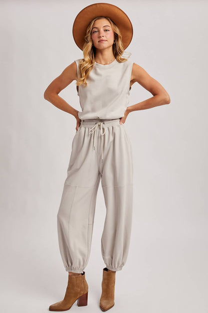 Off Duty Jogger Set- Bone