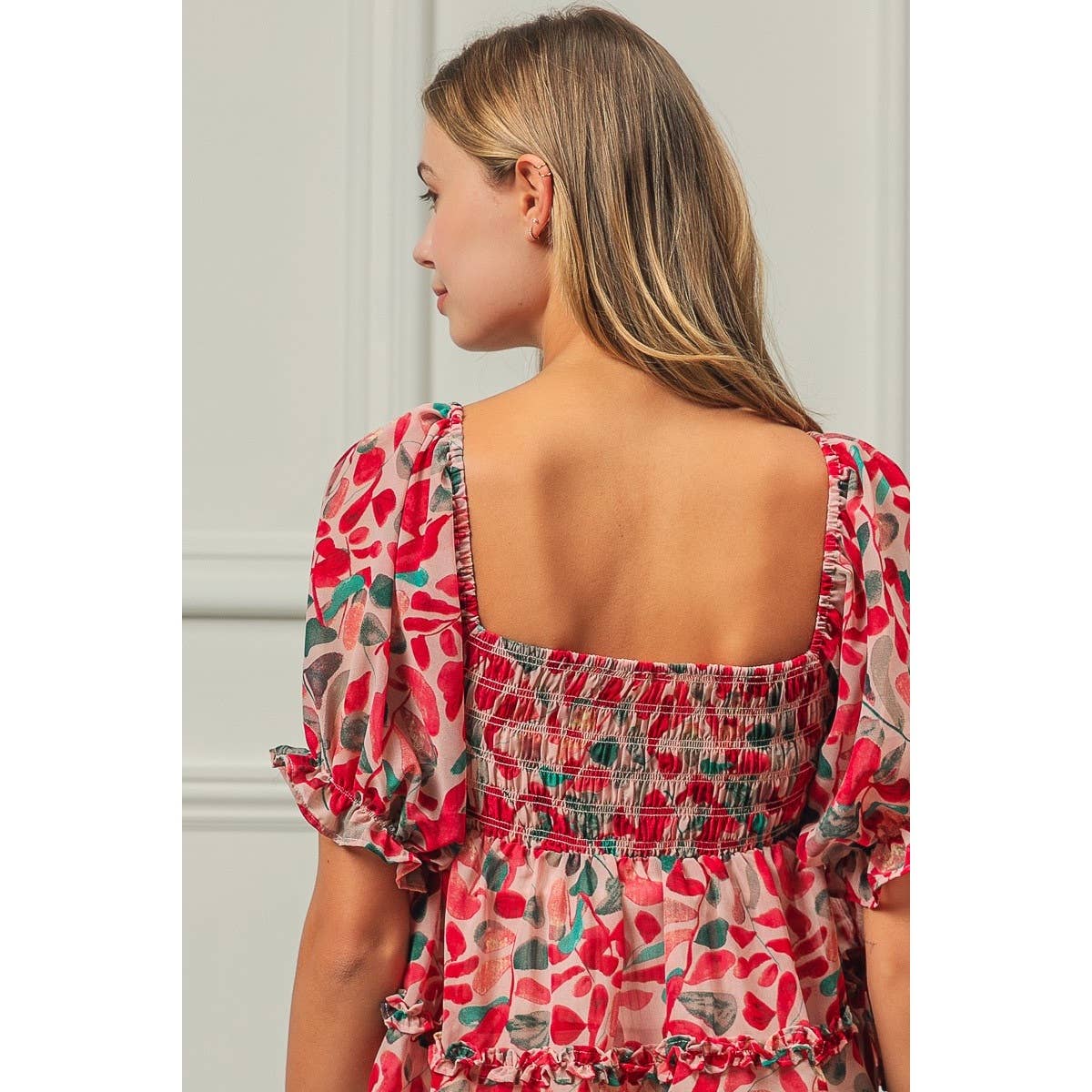 Scarlet Ruffle Top