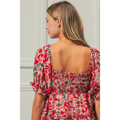 Scarlet Ruffle Top