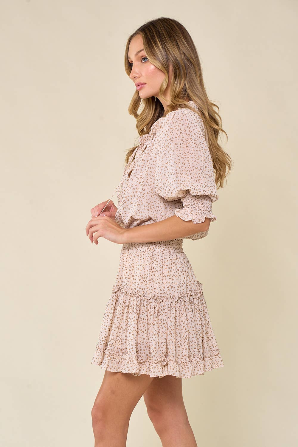 The Blushing Leopard Dress