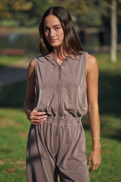 On The Go Hooded Jumpsuit