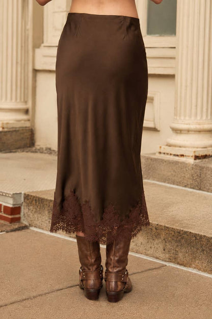 The Cocoa Romance Lace Skirt
