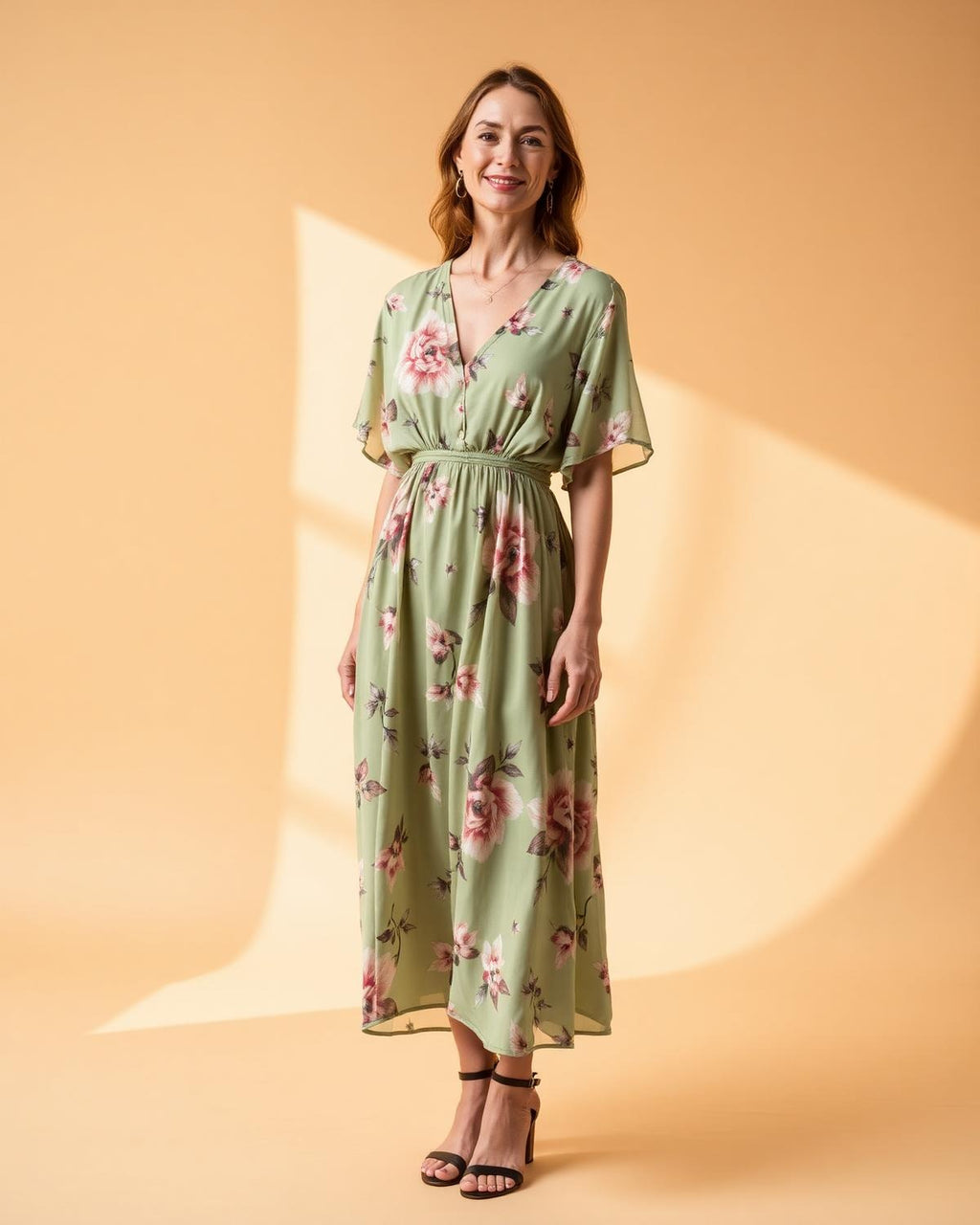 Meadow Floral Midi Dress